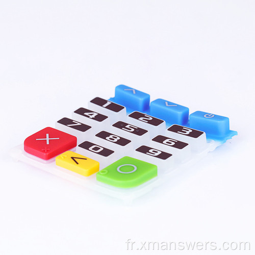 Clavier de clavier en silicone en caoutchouc de sérigraphie personnalisée